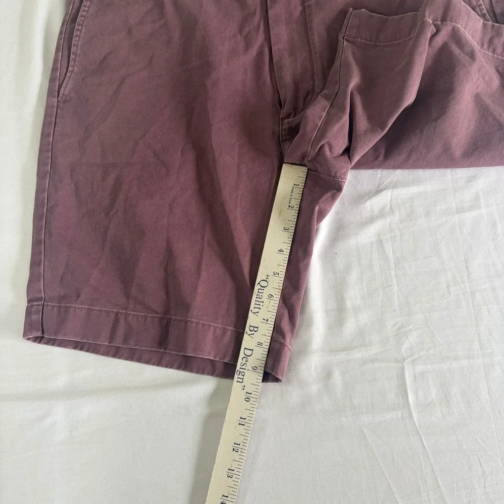 Vintage J.Crew Men's 36 Burgundy Plum Cotton Chino‎ Shorts Dadcore Golf Summer